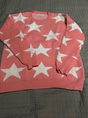 Star Pattern Pink Sweater